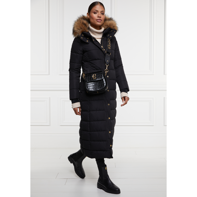 Holland Cooper Stoneleigh Longline Coat - Black-1